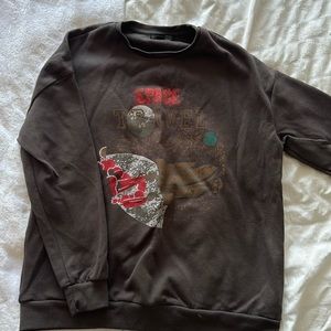 SHEIN Gray/Brown crewneck